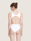Athletic neoprene one piece open back bathing suit