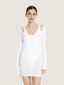 Athletic neoprene one piece open back bathing suit