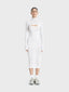 Robe sans manches en maille de coton longueur midi