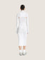 Tanked cotton knit dress midi length