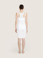 Tanked cotton knit dress midi length