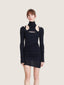 Three piece cotton knit mini dress