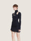 Three piece cotton knit mini dress