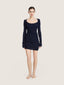 Three piece cotton knit mini dress