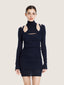 Three piece cotton knit mini dress