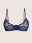 Mesh half cup bra
