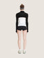High waisted stitch mini shorts