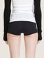 High waisted stitch mini shorts