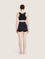 High waisted stitch mini shorts
