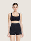 High waisted stitch mini shorts