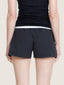 Unisex running stretch taffeta shorts zip pockets