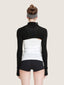 Long sleeve turtle neck cotton knit micro crop top