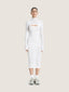Long sleeve turtle neck cotton knit micro crop top