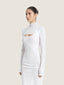 Long sleeve turtle neck cotton knit micro crop top