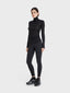 Long sleeve turtle neck cotton knit top