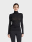Long sleeve turtle neck cotton knit top