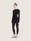 Long sleeve stretch corset cut t shirt