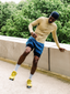 Unisex running ripstop shorts zip pockets