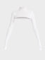 Micro crop top  manches longues col roulé en maille de coton 