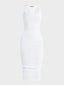 Robe sans manches en maille de coton longueur midi