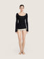 Long sleeve cotton knit top
