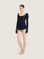 Maillot de bain jupe-short taille haute gold