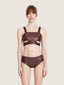 Lacquered cut out bikini top