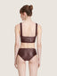 Lacquered cut out bikini top