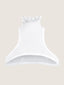 Turtle neck cotton knit micro crop top