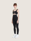 Legging ceinture large et détail coutures