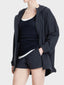 Zip stretch taffeta adjustable windbreaker