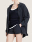Zip stretch taffeta adjustable windbreaker