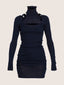Robe en maille de coton trois pièces longueur mini