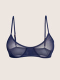 Mesh half cup bra