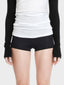 Mini short taille haute détail coutures