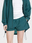 Unisex running ripstop shorts zip pockets
