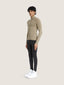 High collar zip soft men sport top