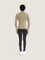 High collar zip soft men sport top