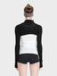 Long sleeve turtle neck cotton knit micro crop top