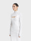 Long sleeve turtle neck cotton knit micro crop top