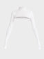 Long sleeve turtle neck cotton knit micro crop top