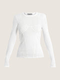 Long sleeve corset bra cut t-shirt