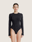 Corset bra cut soft cotton long sleeve bodysuit | Ernest Leoty