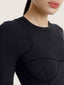 Corset bra cut soft cotton long sleeve bodysuit | Ernest Leoty