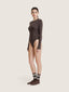 Corset bra cut soft cotton long sleeve bodysuit | Ernest Leoty
