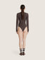 Corset bra cut soft cotton long sleeve bodysuit | Ernest Leoty