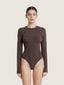 Corset bra cut soft cotton long sleeve bodysuit | Ernest Leoty