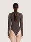 Corset bra cut soft cotton long sleeve bodysuit | Ernest Leoty