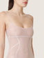 Body en mesh avec découpes corset
