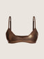 Shinny low cut bikini bra top